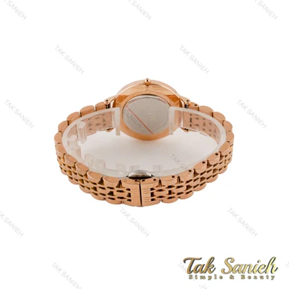 ساعت DW زنانه رزگلد صفحه سفید متوسط DW-4811-L