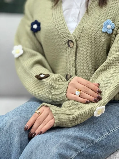 بافت جلو دکمه ترک نازگل