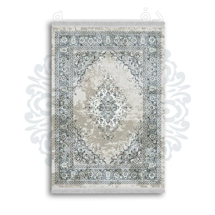 *جدید* فرشینه از جنس پارچه شانل مخمل ترک طرح فانتزی برند دفه کد 1179