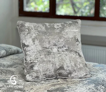 روتختی عروس دونفره طرح مخمل پتینه گلاریس طوسی