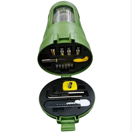 چراغ کمپینگ شارژی خورشیدی مدل HW-7759W با جعبه ابزار داخلی