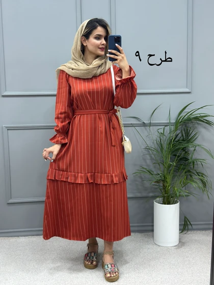 پیراهن مانتویی آریانا ( بدون کمربند )