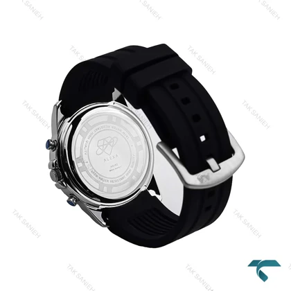ساعت الکسا A0102 مردانه سه موتوره استیل مشکی Alexa-6211-G