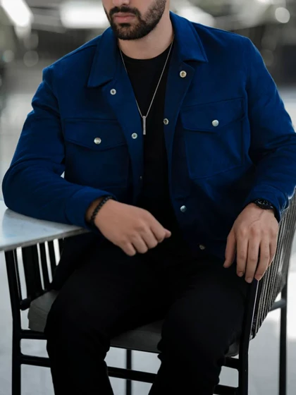 کاپشن سوییت سرمه ای کد j144