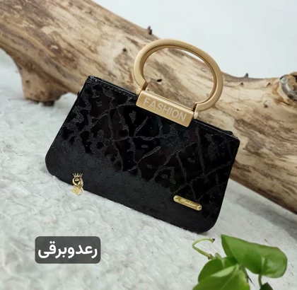 کیف مجلسی مدل فشن طلایی ورنی
