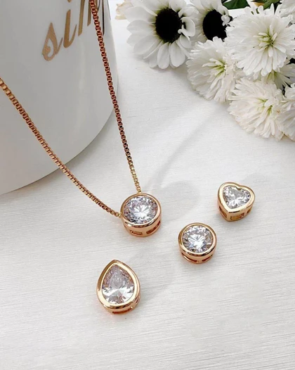 گردنبند نگین تنیسی ژوپینگ