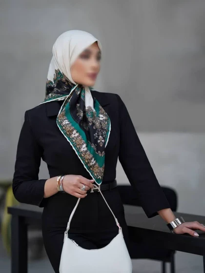 روسری مجلسی ابریشم کد 340