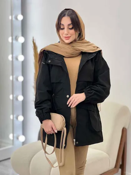 بارانی جیب زیپ کمرگت