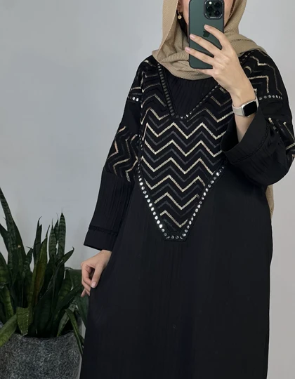 مانتو کفتان مشکی لیزا