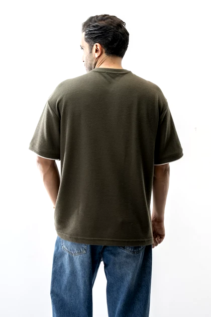 تیشرت آستین کوتاه ژاکارد جودونی مردانه