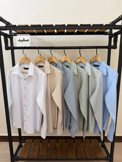 پیراهن راه راه نخ پنبه 2633