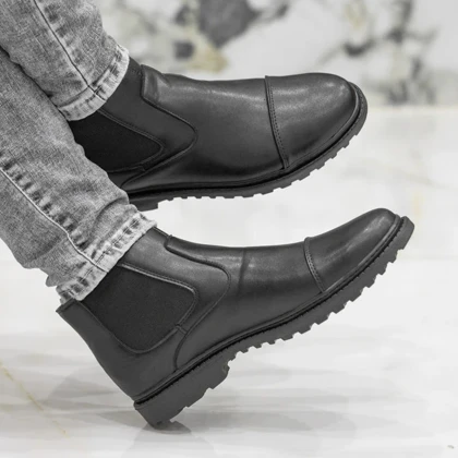 نیم بوت مردانه بغل کش مدل smith-مشکی