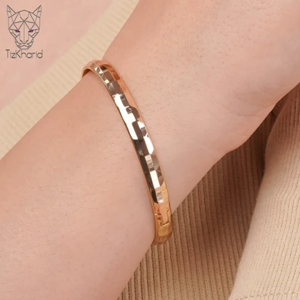 دستبند النگویی استیل آینه ای