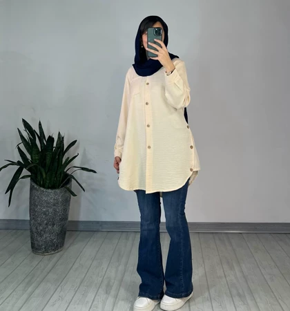 مانتو دکمه دار آواز