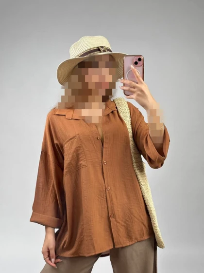 شومیزمانتویی آستین پاکتی مدل روشنا کد 50250