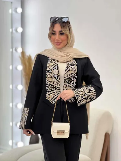 مانتو مازراتی یقه ترکیبی