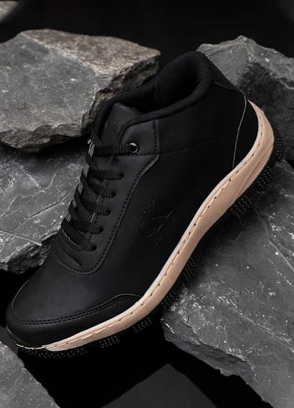 نیم بوت مردانه مشکی CK ویژه مدل Behdad