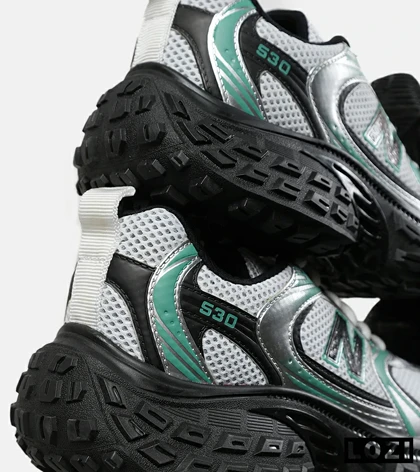 کفش کتانی مردانه و زنانه سفید سبز مشکی NEW BALANCE 530 V02