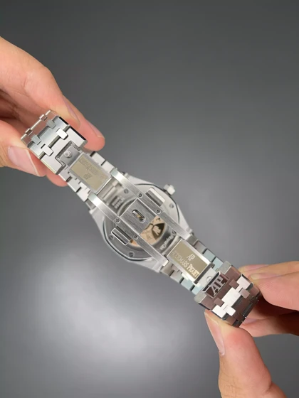 ساعت مچی اودمار پیگه اتوماتیک اوپن هارت سیلور صفحه مشکی Audemars Piguet