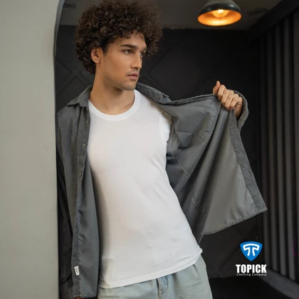 تیشرت ضدتعریق مردانه یقه گرد سفید