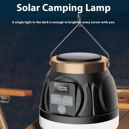 چراغ کمپینگ شارژی خورشیدی ان لایت N-LIGHT مدل A01T چندکاره