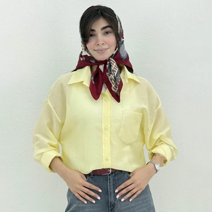 شومیز زنانه پری شیشه ای جیب‌دار | آی بولک