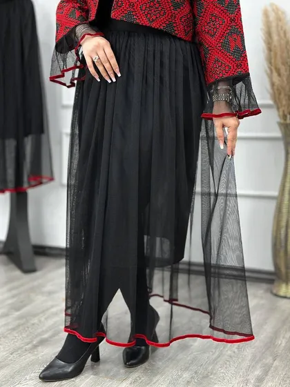 ست دوتیکه کت و دامن تور مدل گیلدا کد 2266