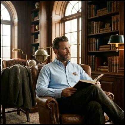 پیراهن گلدوزی مردانه طرح چوگان برند Ralph Lauren