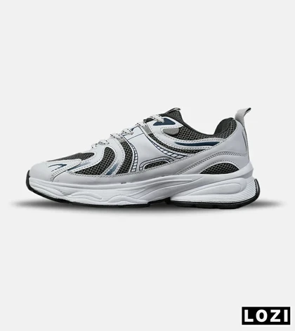کفش کتانی مردانه و زنانه سفید طوسی آبی NEW BALANCE 990 مدل 8516