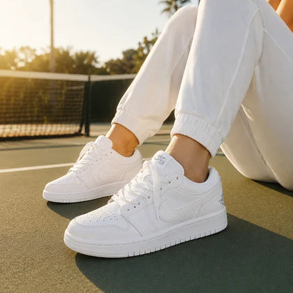 کتانی نایک مدل Air Jordan_سفید رگه دار کد 3030