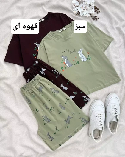 ست تیشرت و شلوارک رابیت کد 5822