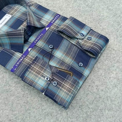 پیراهن طرحدار مردانه قواره ازاد ( قواره کلاسیک ) _ استین بلند