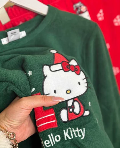 بلوز و شلوار پولار دخترانه سیاه اینجه کد HK307-K