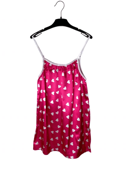 پیراهن ساتن طرح قلب 263