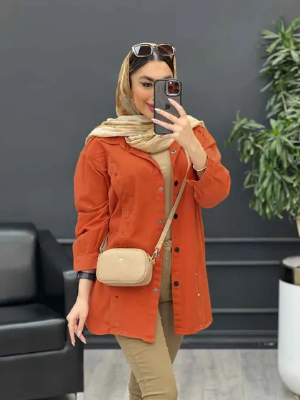 مانتو پرچ دار صدف