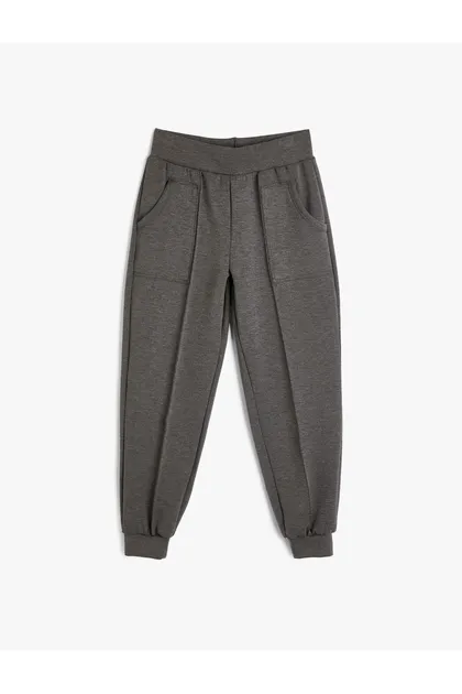 شلوار ورزشی Jogger با جزئیات و جیب الاستیک دوخت کمر TYC4THLSYN170773755782054