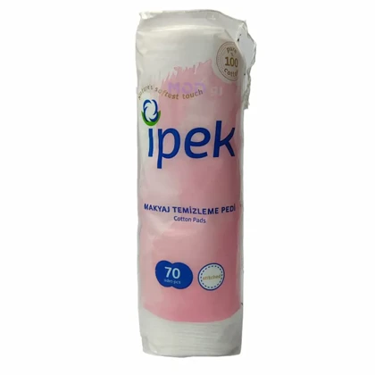 پد آرایش پاک کن ایپک ipek بسته 70 عددی اصل ترکیه