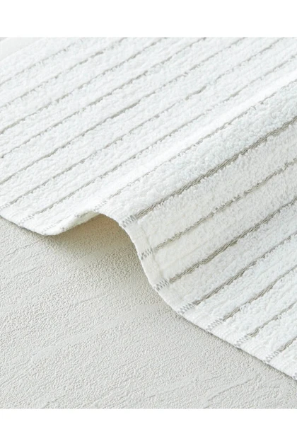 حوله دست English Home مدل Soft Stripe پنبه‌ای - اکرو