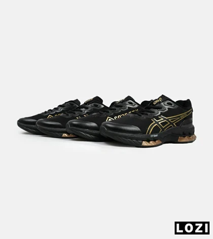 کفش کتانی مردانه مشکی طلایی ASICS GORETEX