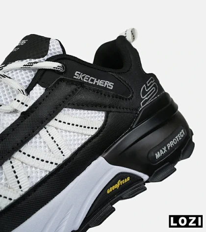 کفش کتانی طبی ورزشی سفید مشکی SKECHERS max protect مدل 8557