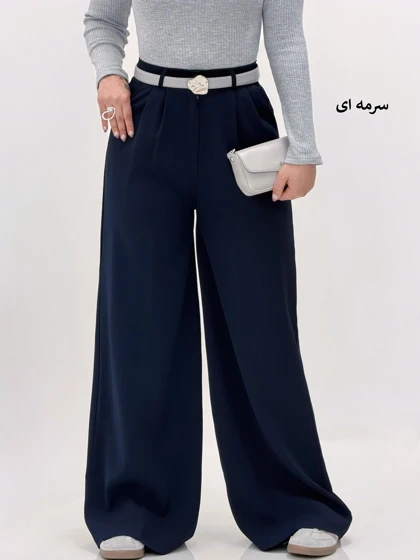 4002-شلوار کرپ سان فول بگ یاس