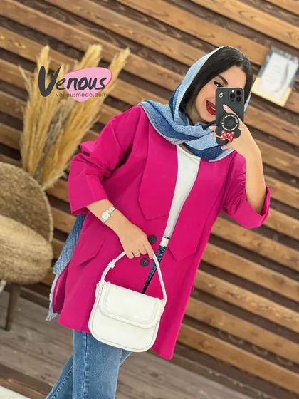 مانتو لینن یقه کراواتی