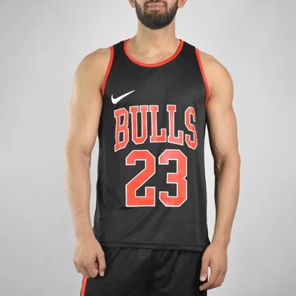 ست رکابی و شلوارک ورزشی شیکاگو بولز مدل PY-BULLS 23 مشکی