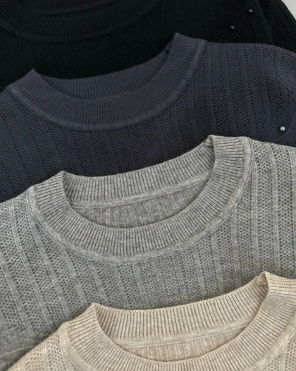 پلیور بافت یقه مروارید کد 4501