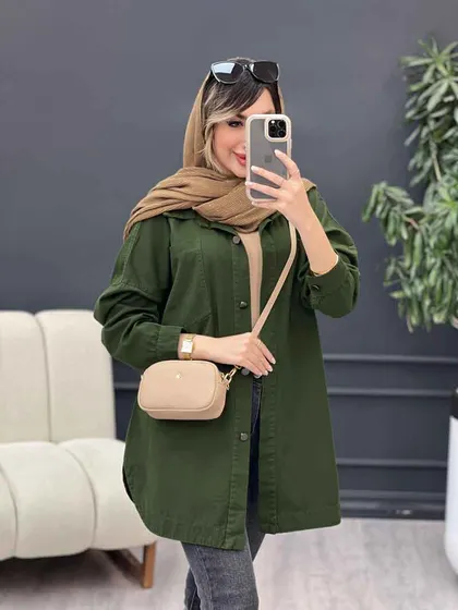مانتو کتان دو جیب بالا تانیا