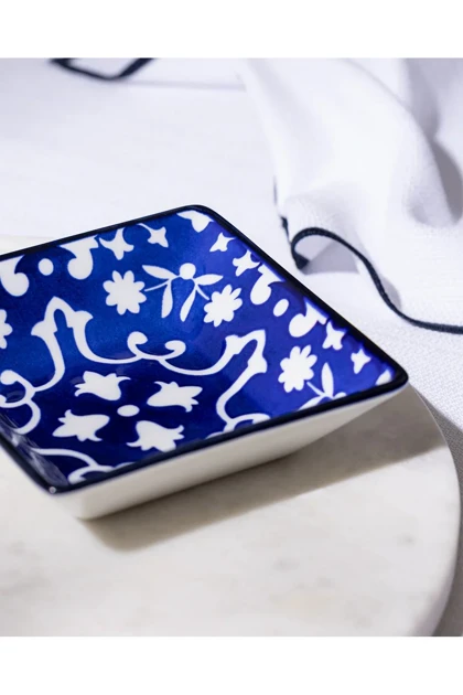 بشقاب سرو Madame Coco مدل Reve Bleu Verve Bone China - چندرنگ