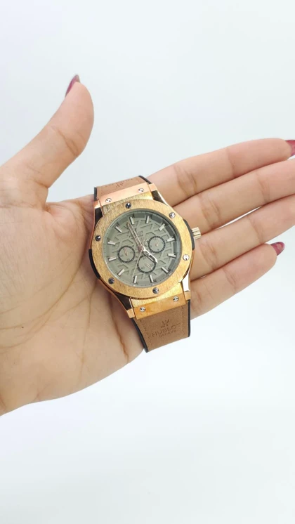 ساعت مچی مردانه هابلوت Hublot با سبک 3موتوره و موتور کوارتز ژاپن