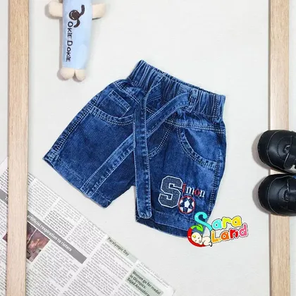 شلوارک جین نوزاد طرح سایمون