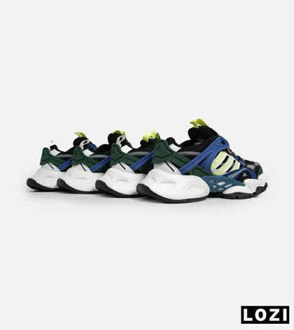 کفش کتانی مردانه و زنانه مشکی آبی لیمویی ADIDAS performance x9000l4