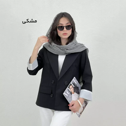 کت زنانه لینن یقه انگلیسی